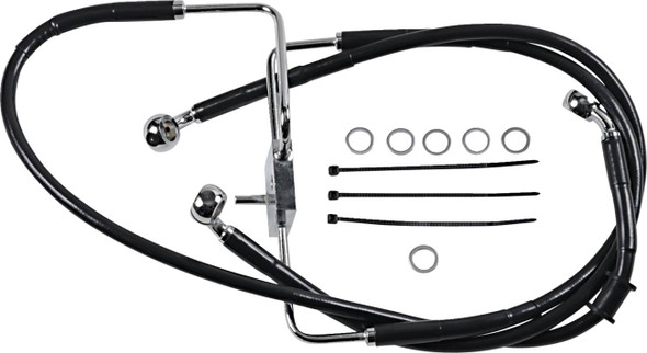 Drag Specialties - 17415855 - Brake Line - +8" - Black - XL