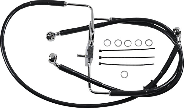 Drag Specialties - 17415856 - Brake Line - +10" - Black - XL