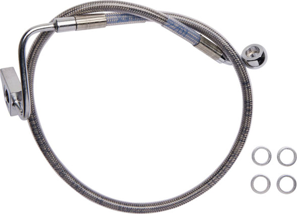 Drag Specialties - 17416336 - Brake Line - Rear - ABS - Stainless Steel