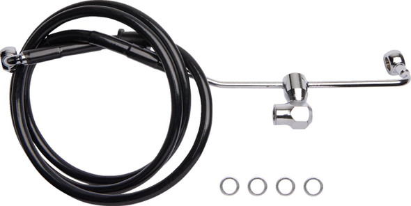 Drag Specialties - 17416339 - Brake Line - Rear - Non-ABS - Black