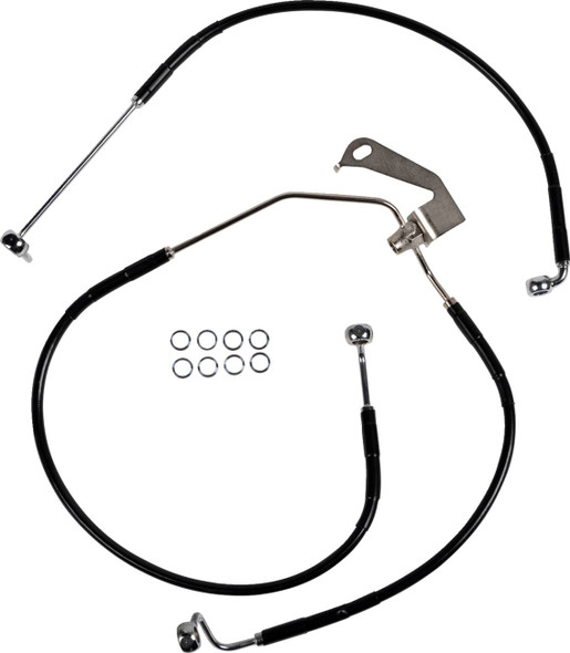 Drag Specialties - 17416341 - Brake Line - Rear - Non-ABS - Black