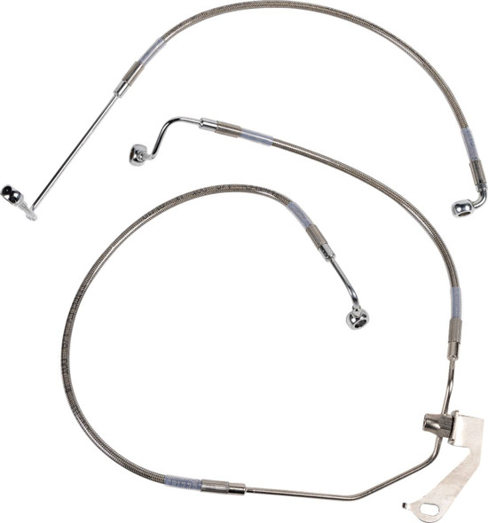 Drag Specialties - 17416340 - Brake Line - Rear - Non-ABS - Stainless Steel