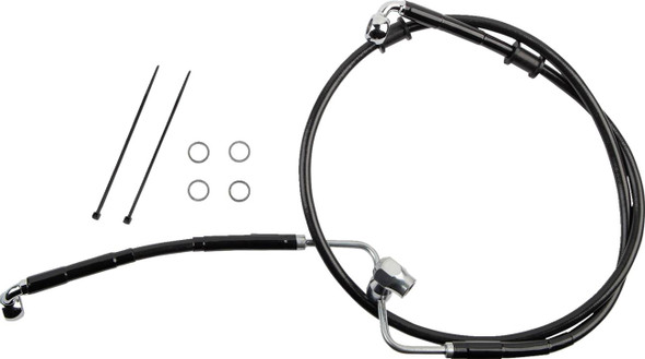 Drag Specialties - 17416351 - Brake Line - Rear - Non-ABS - Black Drag Specialties - 17416351 - Brake Line - Rear - Non-ABS - Black