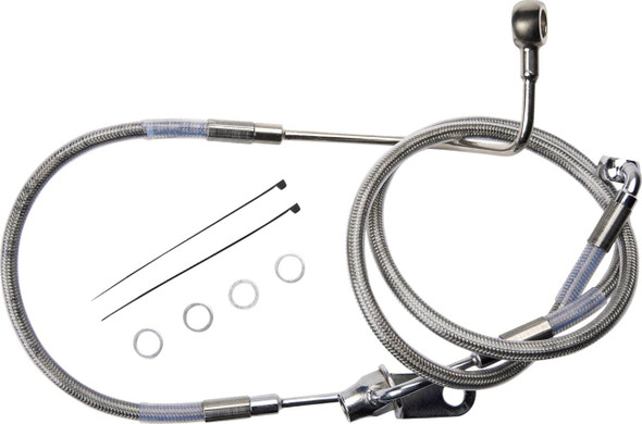 Drag Specialties - 17416352 - Brake Line - Rear - Non-ABS - Stainless Steel