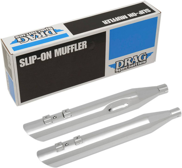 Drag Specialties - 18011183 - 3-1/2" Slashdown Slip-On Mufflers - Chrome