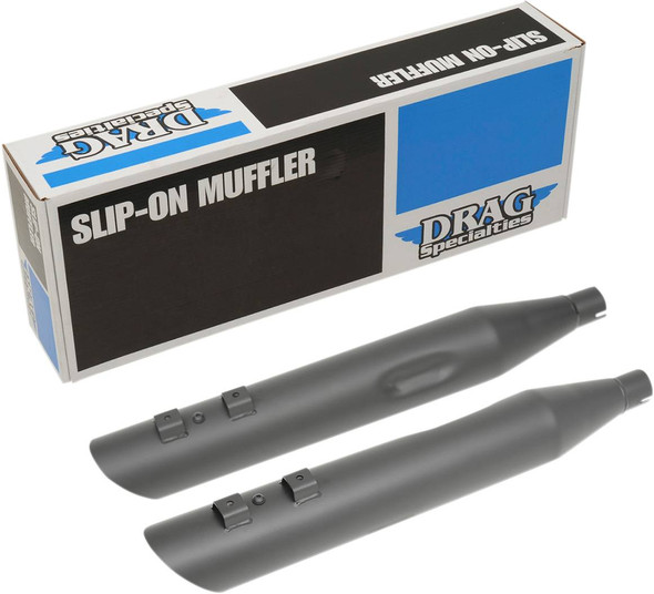 Drag Specialties - 18011188 - 4" Slashdown Slip-On Mufflers - Black