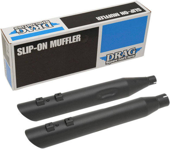 Drag Specialties - 18011190 - 4" Slashdown Slip-On Mufflers - Black