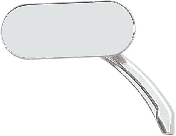 Drag Specialties - 19010026 - Mirror - Side View - Oval - Chrome - Each