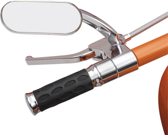 Drag Specialties - 19010026 - Mirror - Side View - Oval - Chrome - Each