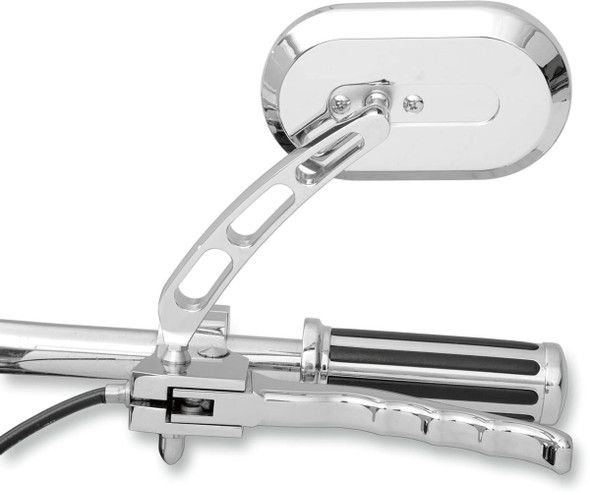 Drag Specialties - 19016232 - Mirror - Side View - Oval - Chrome - Left - Each