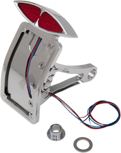 Drag Specialties - 20300171 - Taillight/License Plate Mount - Curved - Vertical