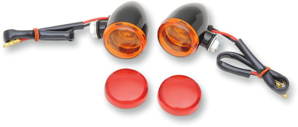 Drag Specialties - 20401043 - Mini-Duece Marker Light Kit - Amber/Red