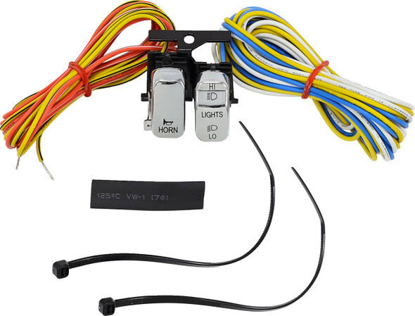 Drag Specialties - 21060082 - Handlebar Switch Kit - Dimmer/Horn - Chrome