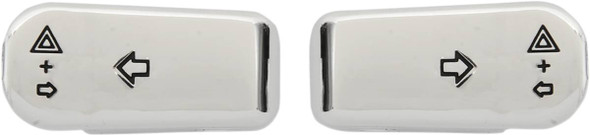 Drag Specialties - 21060363 - Turn Signal Switch Extension Caps - Chrome