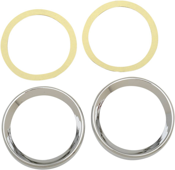 Drag Specialties - 22020060 - Instrument Gauge Bezel - Chrome - 3.62" Diameter