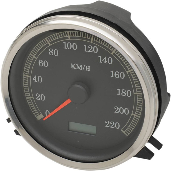 Drag Specialties - 22100344 - Electronic KM/H Speedometer - Black Face