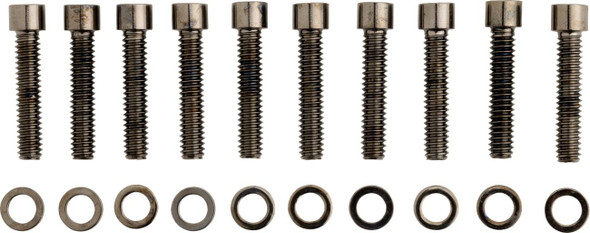 Drag Specialties - 24010573 - Bolt Kit - Cam Cover - Smooth - Black/Chrome - '99-'17 Twin Cam