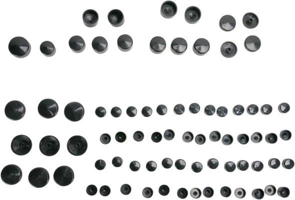 Drag Specialties - 24010713 - Bolt Covers - Black