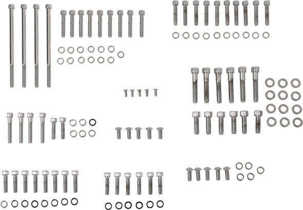Drag Specialties - 24010764 - Bolt Kit - Complete Motor - Knurled/Socket-Head - '07-'16 Touring