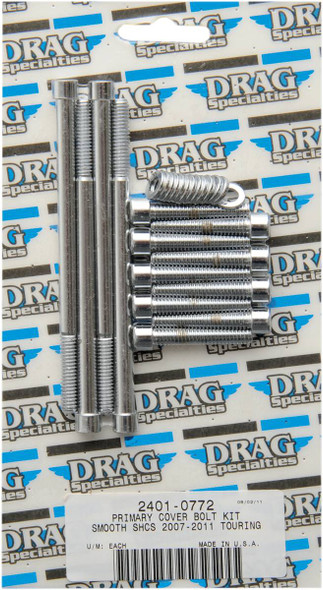 Drag Specialties - 24010772 - Bolt Kit - Primary Cover - Smooth - Chrome - Touring