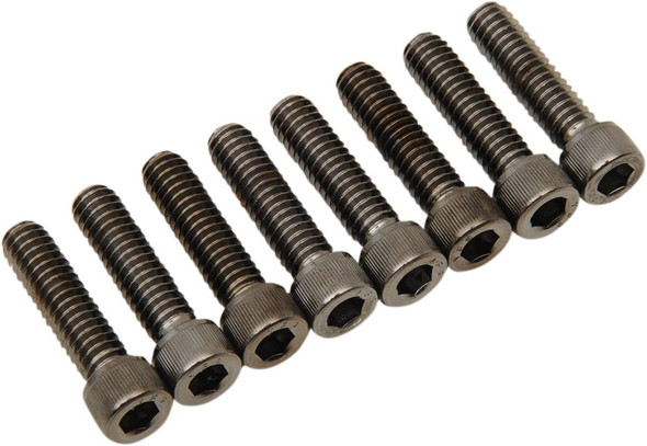 Drag Specialties - 24011019 - Bolt Kit - Lifter - Black/Chrome - Knurled - M8