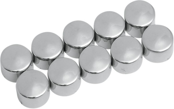 Drag Specialties - 24020112 - Bolt Covers - Allen/Socket - 1/4" - Chrome - 10 Pack