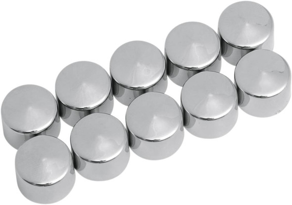 Drag Specialties - 24020116 - Bolt Covers - Hex - 7/16" - Chrome - 10 Pack