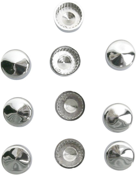 Drag Specialties - 24020117 - Bolt Covers - Hex - 1/2" - Chrome - 10 Pack
