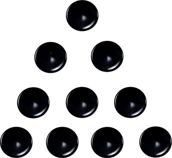 Drag Specialties - 24020153 - Bolt Covers - Allen/Socket - Top Cover Only - 1/4" - Black - 10 Pack