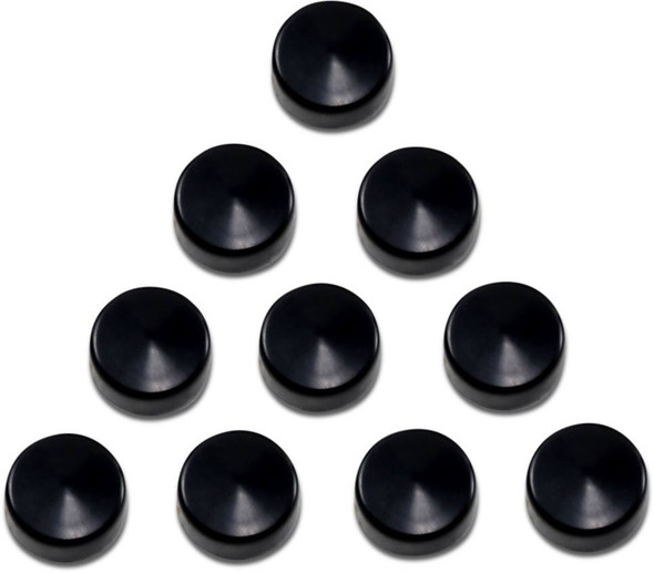 Drag Specialties - 24020160 - Bolt Covers - Hex - 9/16" - Black - 10 Pack