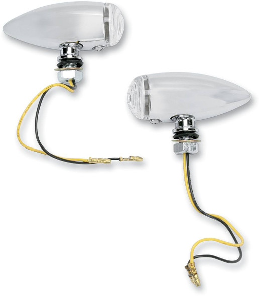 Drag Specialties - 78052068 - BulletvMarker Lights - LED - Clear Lens - Chrome