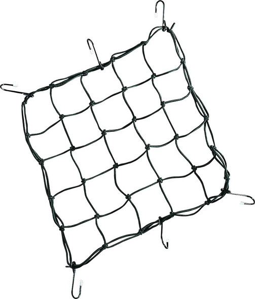 Drag Specialties - DS110211 - Cargo Net - 15" x 15" - 6 Hook - Black