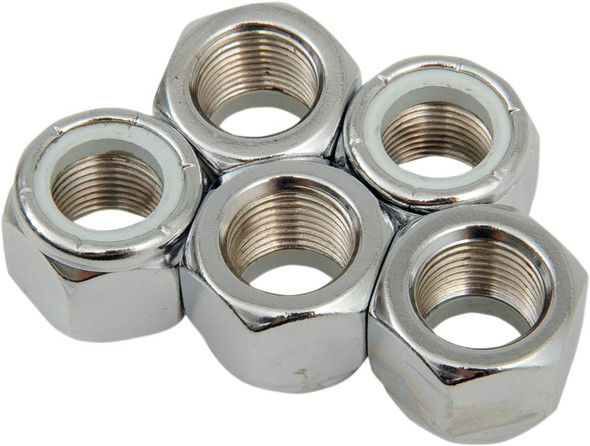 Drag Specialties - DS190532 - Nuts - Nylon - Chrome - 5/8"-18