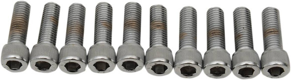 Drag Specialties - DS190562 - Bolts - Socket-Head/Replacement - Knurled/Fine Thread - 1/4"-28 x 1" - 10 Pack