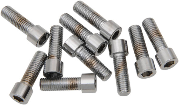 Drag Specialties - DS190562S - Bolts - Socket-Head/Replacement - Smooth/Fine Thread - 1/4"-28 x 1" - 10 Pack