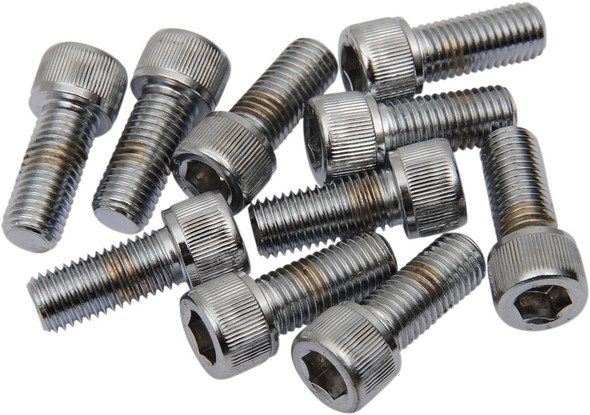Drag Specialties - DS190569 - Bolts - Socket-Head/Replacement - Knurled/Fine Thread - 5/16"-24 x 3/4" - 10 Pack