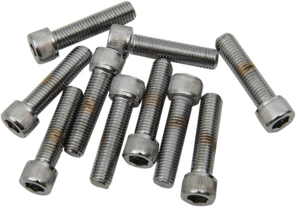 Drag Specialties - DS190571 - Bolts - Socket-Head/Replacement - Knurled/Fine Thread - 5/16"-24 x 1" - 10 Pack