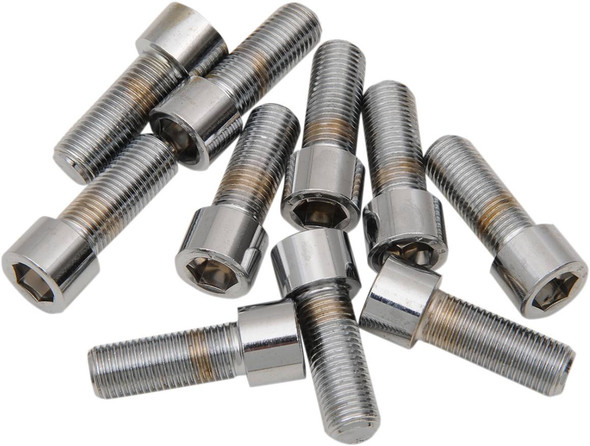 Drag Specialties - DS190577S - Bolts - Socket-Head/Replacement - Smooth/Fine Thread - 3/8"-24 x 3/4" - 10 Pack