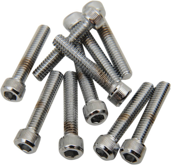 Drag Specialties - DS190585 - Bolts - Socket-Head - Replacement - Knurled/Coarse Thread - #8-32 x 7/8" - 10 Pack Drag Specialties - DS190585 - Bolts - Socket-Head - Replacement - Knurled/Coarse Thread - #8-32 x 7/8" - 10 Pack