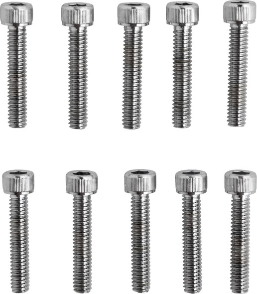 Drag Specialties - DS190585 - Bolts - Socket-Head - Replacement - Knurled/Coarse Thread - #8-32 x 7/8" - 10 Pack