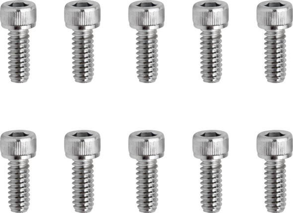 Drag Specialties - DS190587 - Bolts - Socket-Head - Replacement - Knurled/Coarse Thread - #10-24 x 1/2" - 10 Pack
