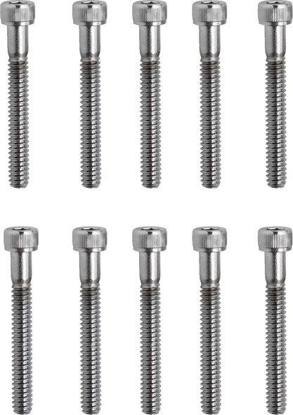 Drag Specialties - DS190592 - Bolts - Socket-Head - Replacement - Knurled/Coarse Thread - #10-24 x 1-1/2" - 10 Pack