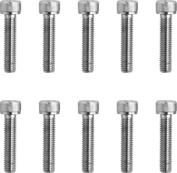 Drag Specialties - DS190598 - Bolts - Socket-Head - Replacement - Knurled/Fine Thread - #10-32 x 7/8" - 10 Pack