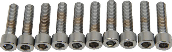 Drag Specialties - DS190597 - Bolts - Socket-Head - Replacement - Knurled/Fine Thread - #10-32 x 3/4" - 10 Pack