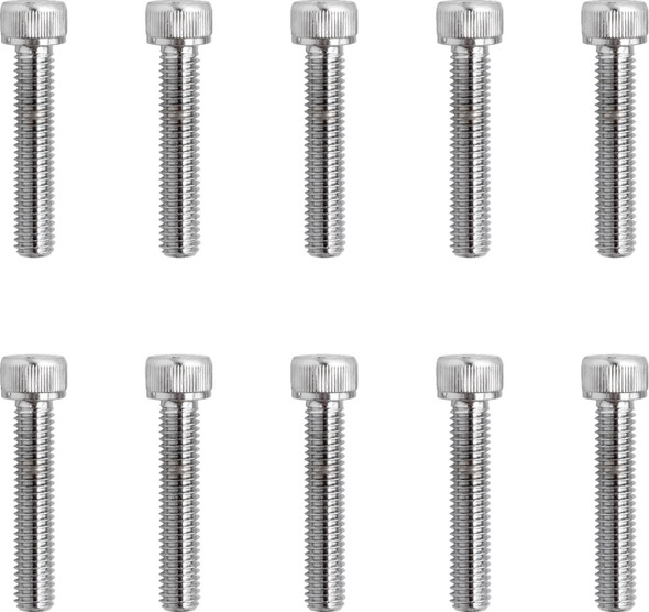 Drag Specialties - DS190599 - Bolts - Socket-Head - Replacement - Knurled/Fine Thread - #10-32 x 1" - 10 Pack