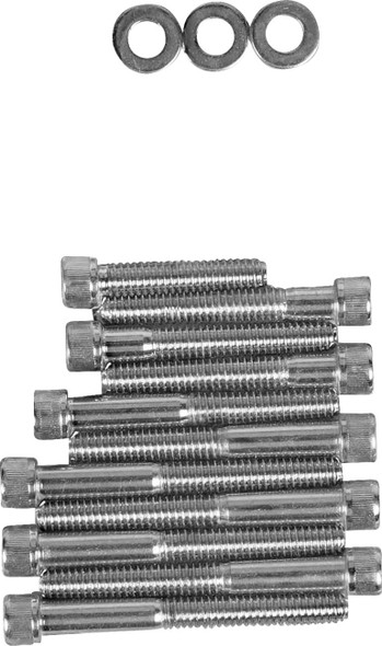 Drag Specialties - DS190768 - Bolt Kit - Cam Cover - Knurled - Chrome - '91-'03 Sportster