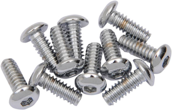 Drag Specialties - DS190825 - Bolts - Button Head/Replacement - #10-24 x 1/2" - 10 Pack