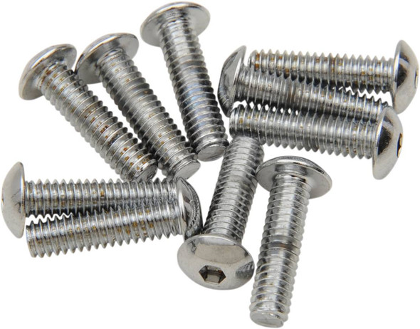 Drag Specialties - DS190823 - Bolts - Button Head/Replacement - #8-32 x 5/8" - 10 Pack