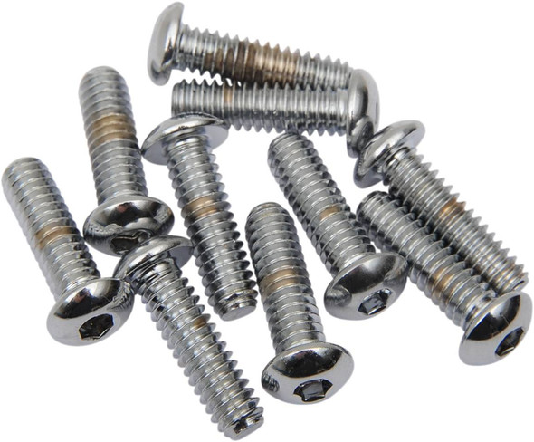 Drag Specialties - DS190830 - Bolts - Button Head/Replacement - 1/4"-20 x 3/4" - 10 Pack