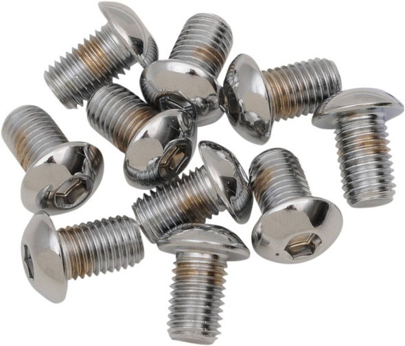 Drag Specialties - DS190840 - Bolts - Button Head/Replacement - 5/16"-24 x 1/2" - 10 Pack
